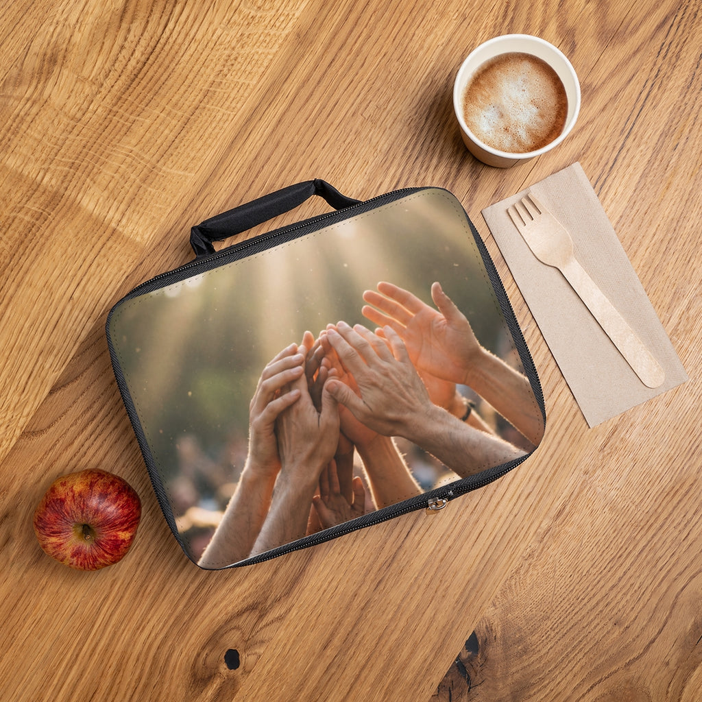 Lunch Bag - Golden Rays of Unity Wall Art | Echovira Gallery