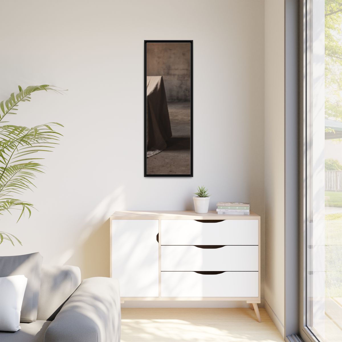 Matte Canvas, Framed - Draped Silence Still Life Art... |...