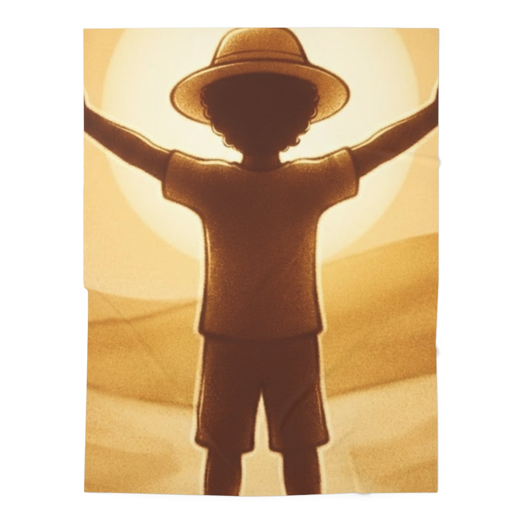 Baby Swaddle Blanket - Golden Discovery Sun Child Silhouette...
