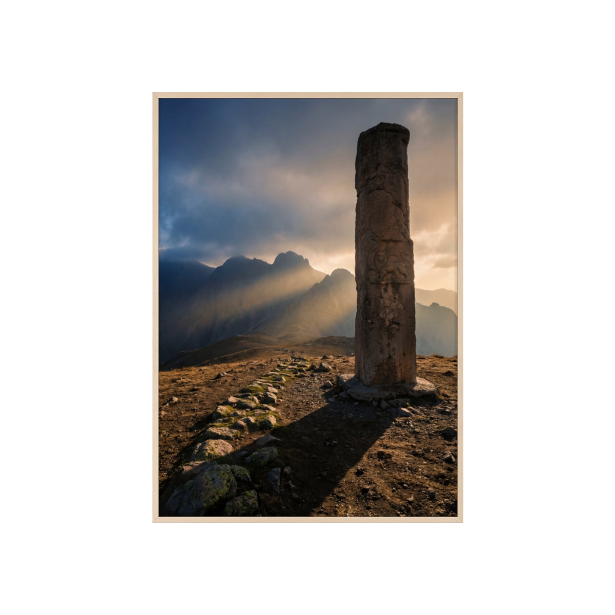 Wooden Frame Poster - Majestic Peak