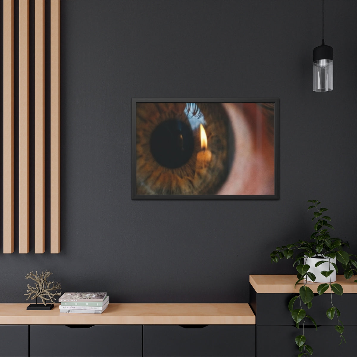 Framed Posters - Amber Iris Reflection Fine Art Print —... |...