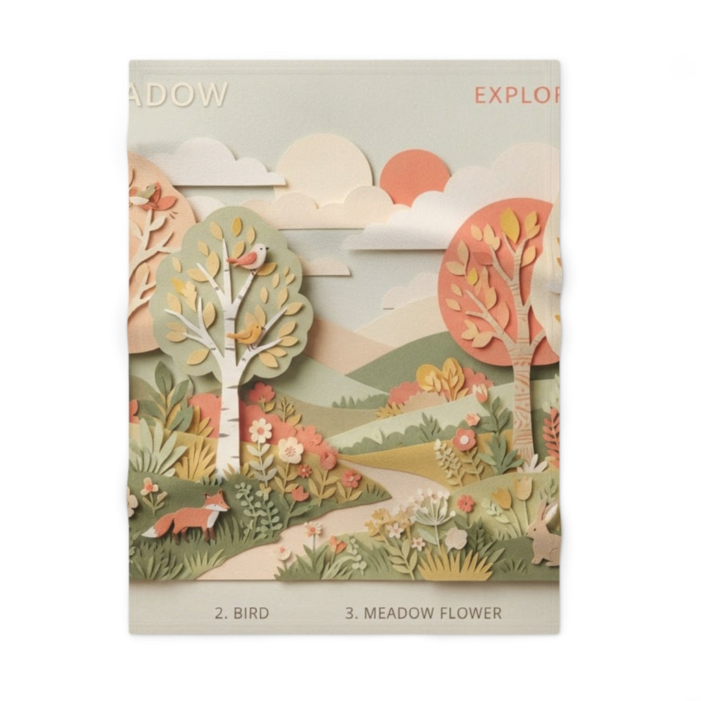 Soft Fleece Baby Blanket - Quiet Meadow | Echovira Gallery