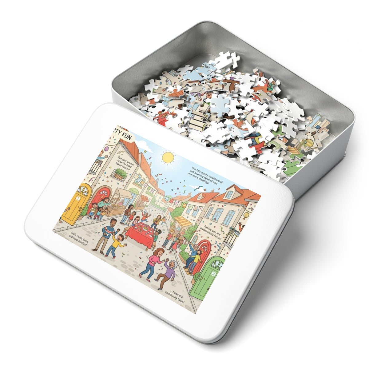 Jigsaw Puzzle with Tin - Street Party Fun Storybook... |...