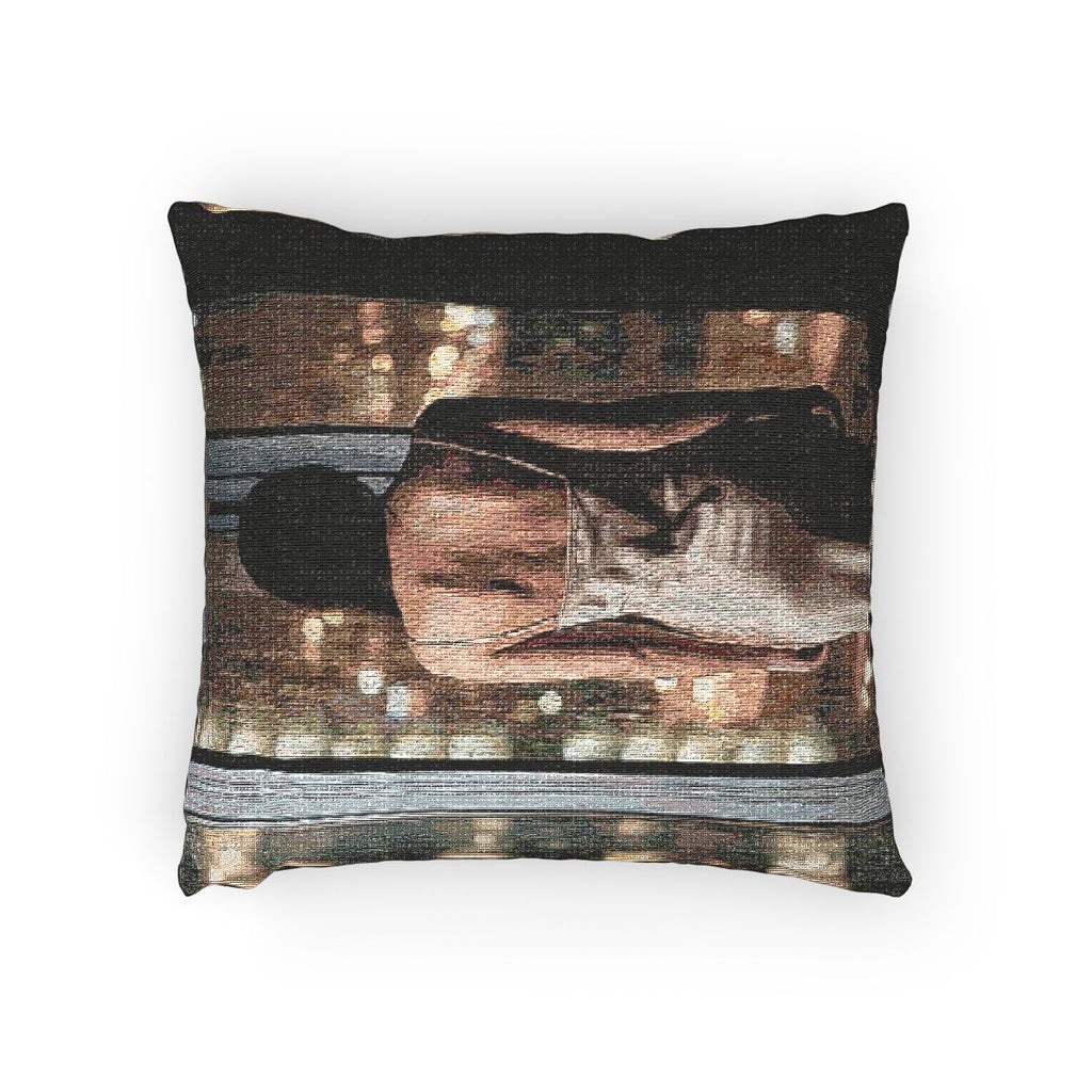 Woven Pillow - City Rain Solitude | Echovira Gallery