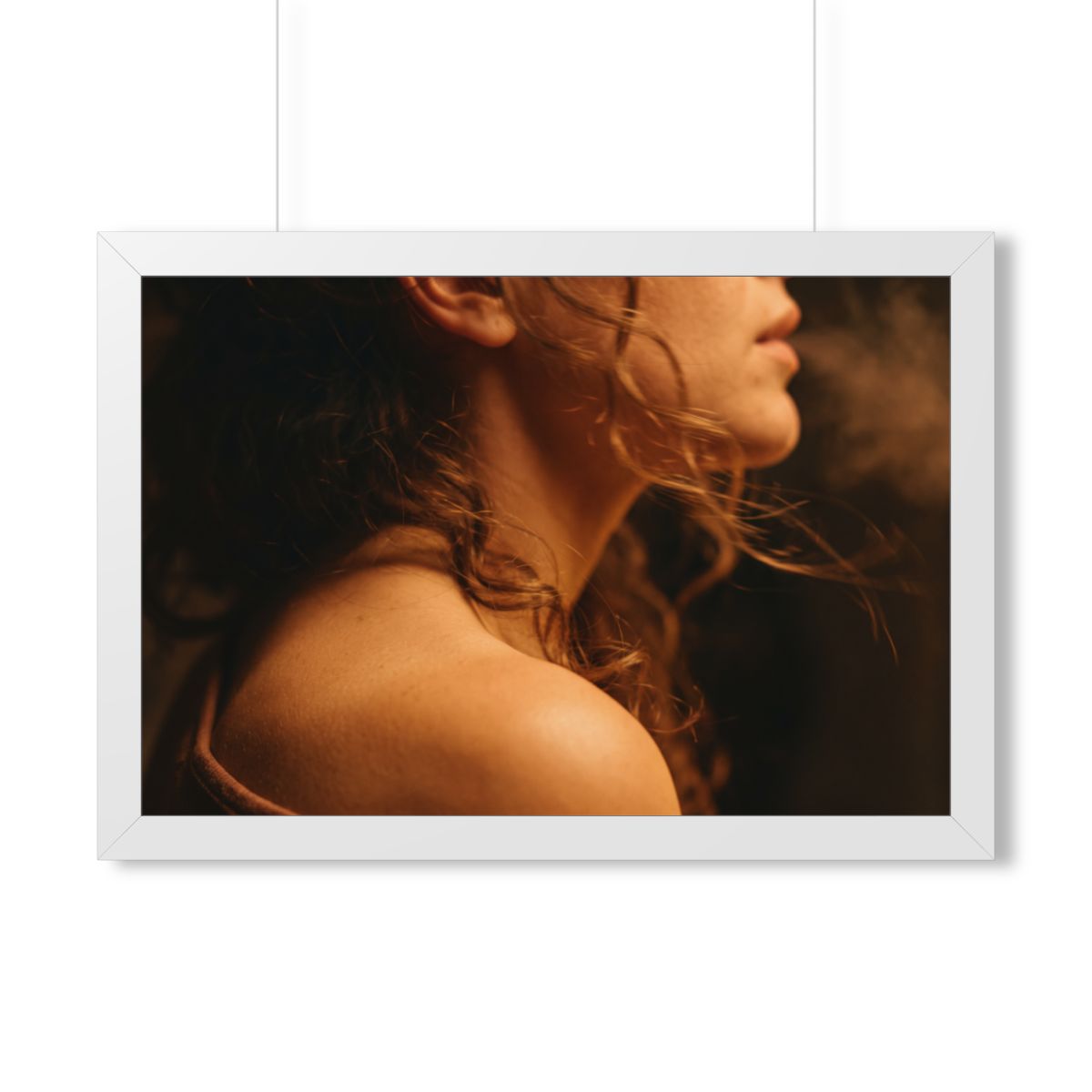 Framed Horizontal Poster - Golden Hour Silhouette Art —... |...