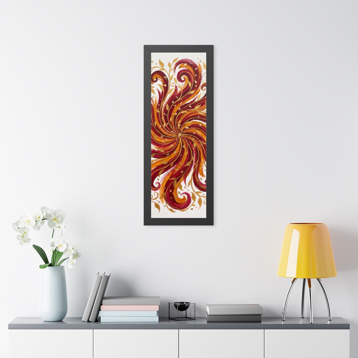 Framed Vertical Poster - Gilded Solstice Art — Black (11×14...