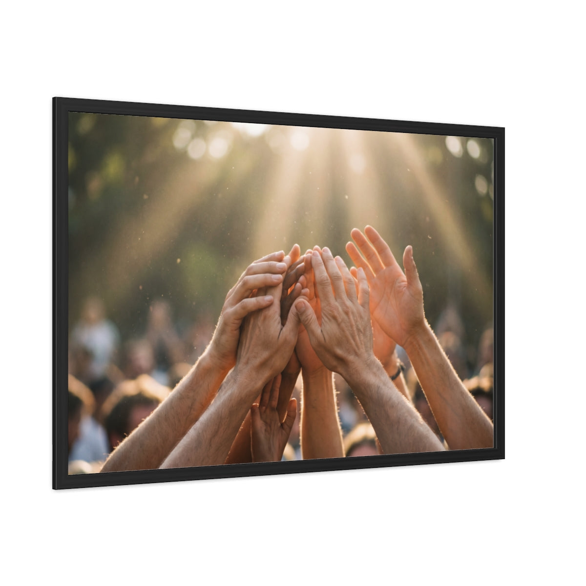 Framed Posters - Golden Rays of Unity Wall Art (10×8, 12×8...