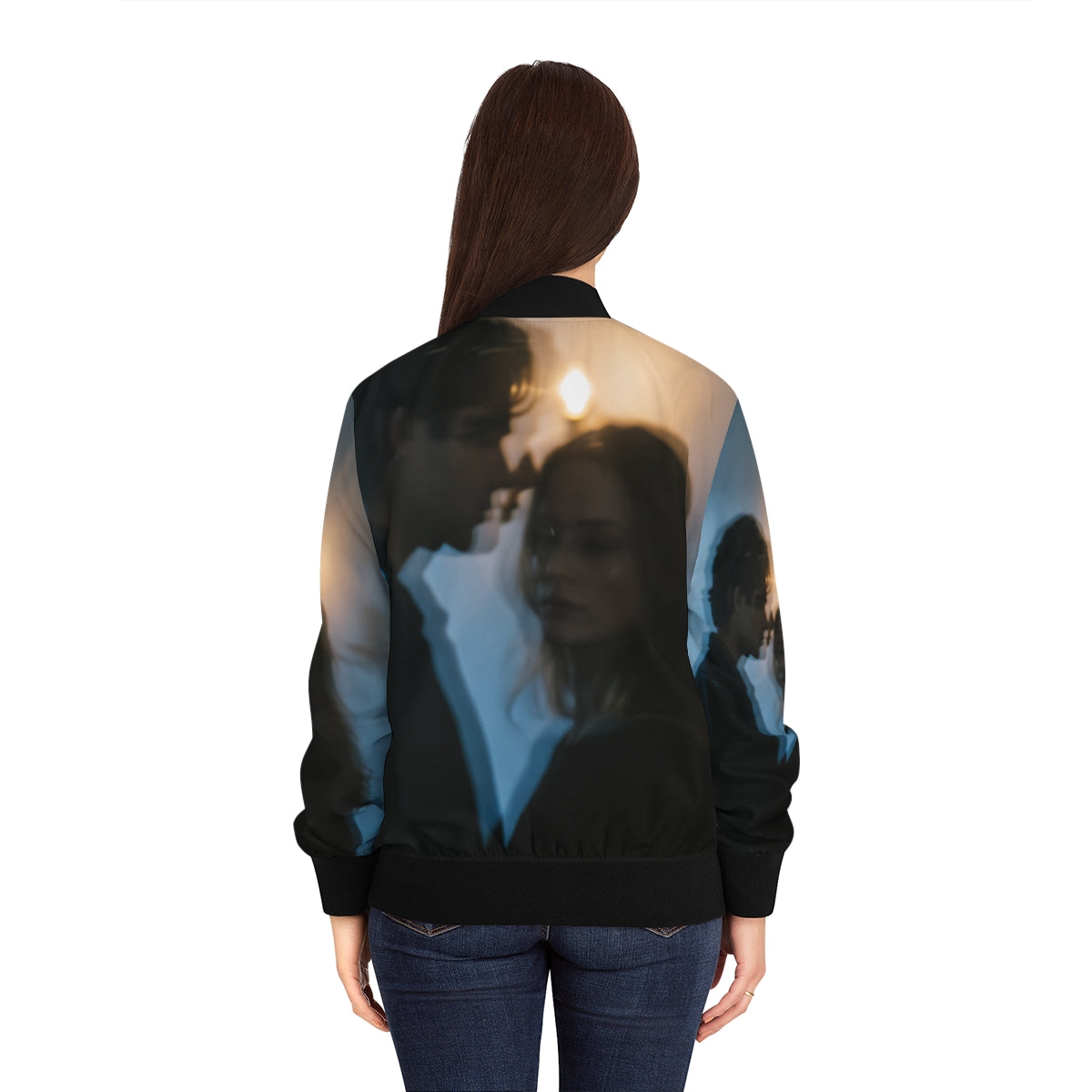 Midnight Shadow Women's Bomber - Cinematic Outerwear |...