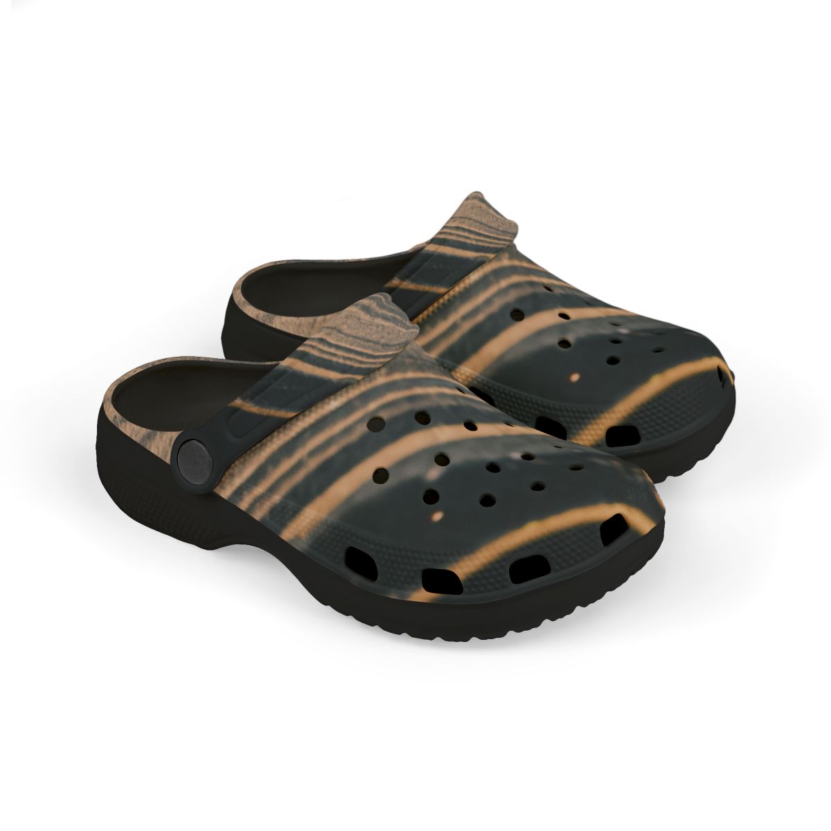Vintage Hoparlör Desenli Çocuk Clogs Terlik