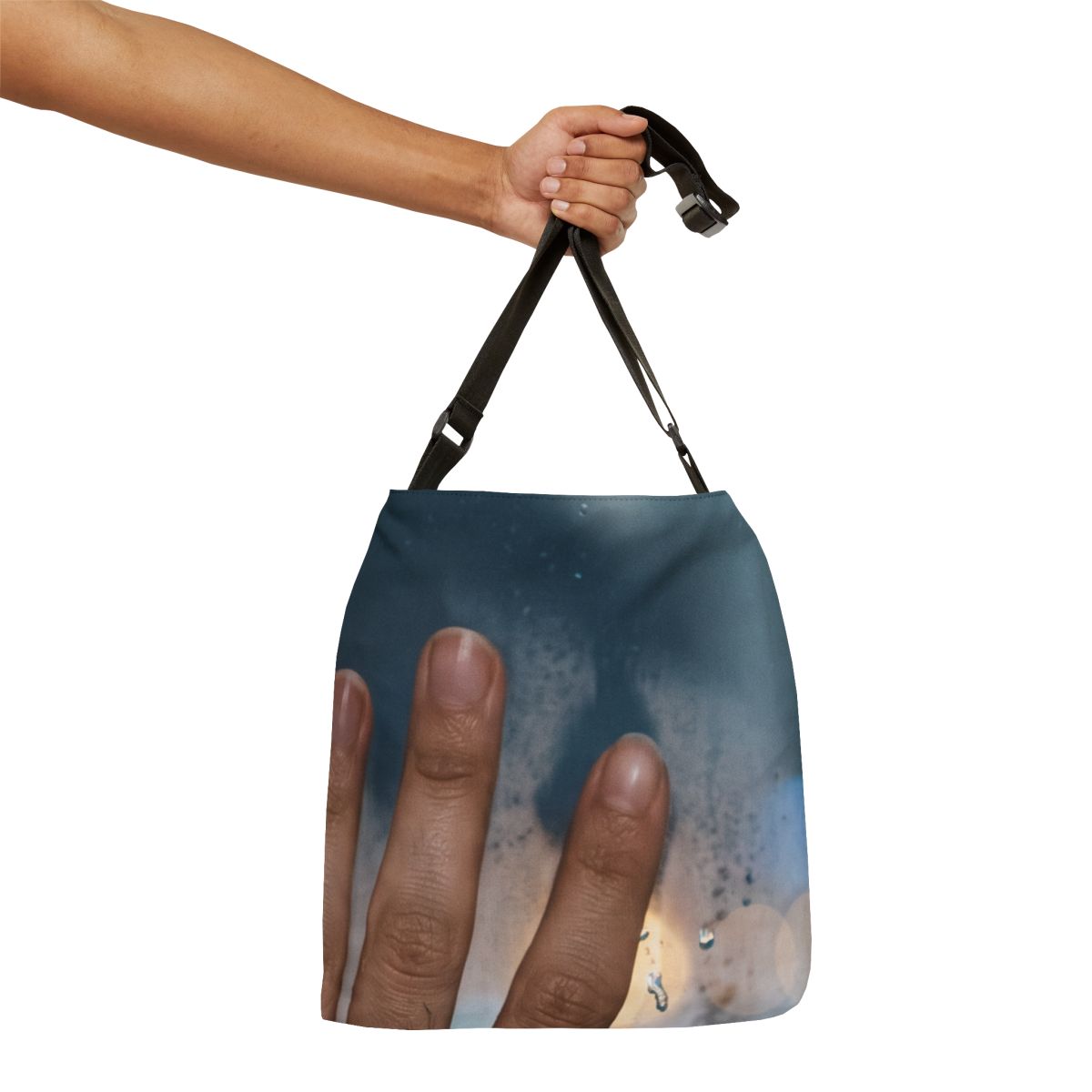 Adjustable Tote Bag Rainy Window Art