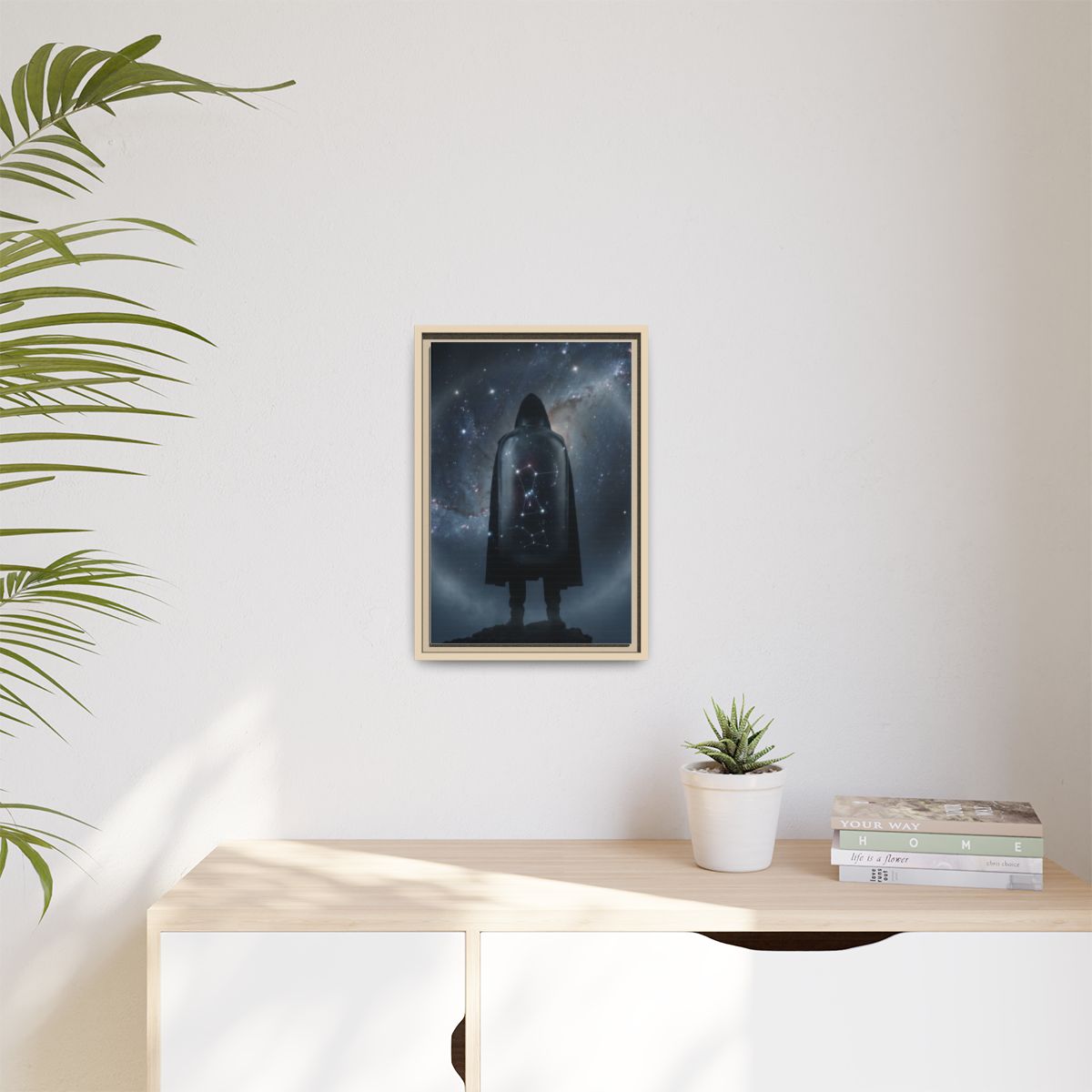 Matte Canvas, Framed - Cosmic Sentinel Orion Constellation...