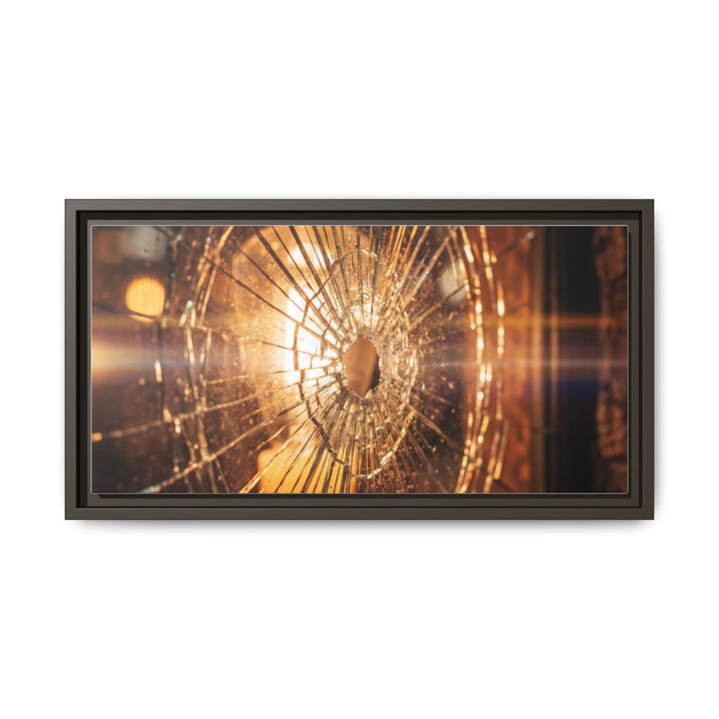 Framed Matte Canvas - Shattered Glass — Espresso / 1.25"