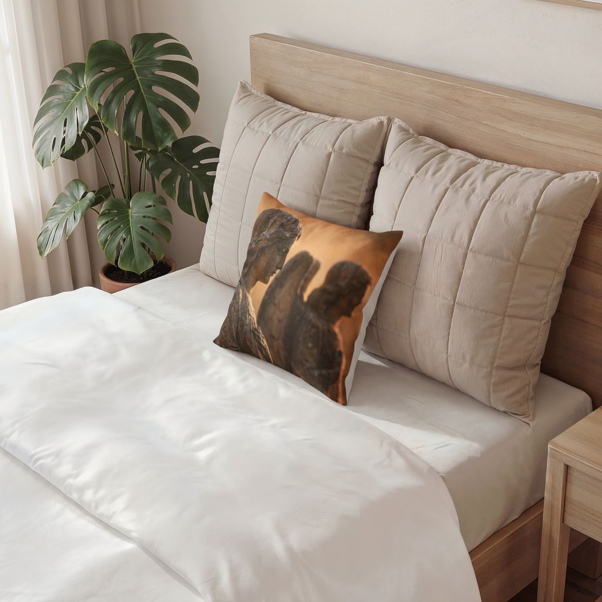 Poly Velvet Pillow - Twilight Angels | Echovira Gallery