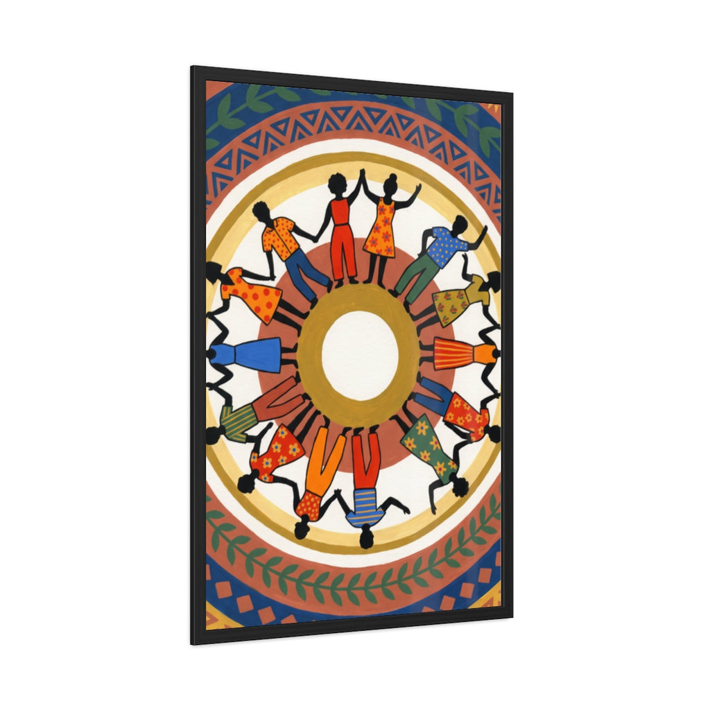Framed Poster - Unity Mandala Folk Art (8×12, 9×11, 11×14......