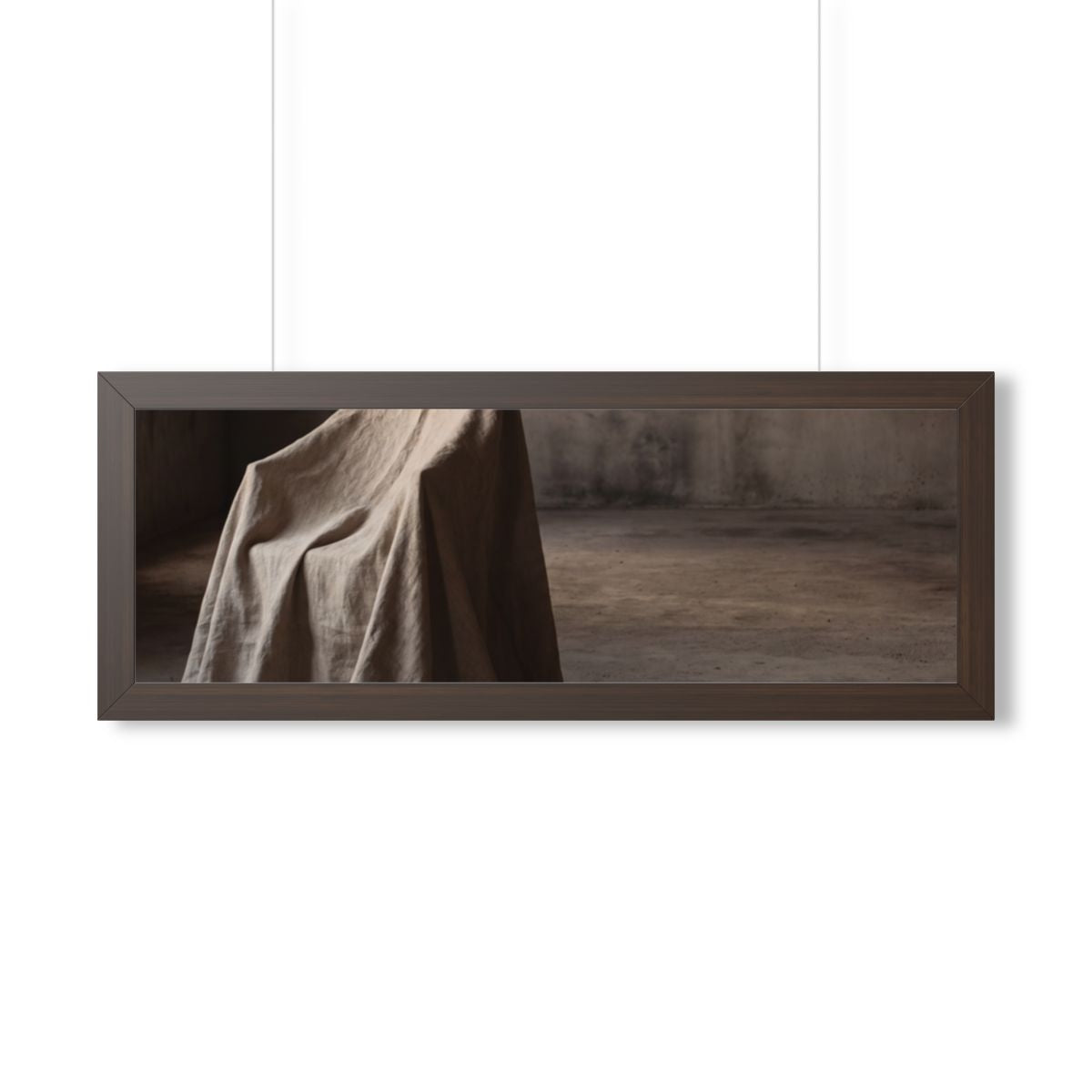Framed Horizontal Poster - Draped Silence Still Life Art......