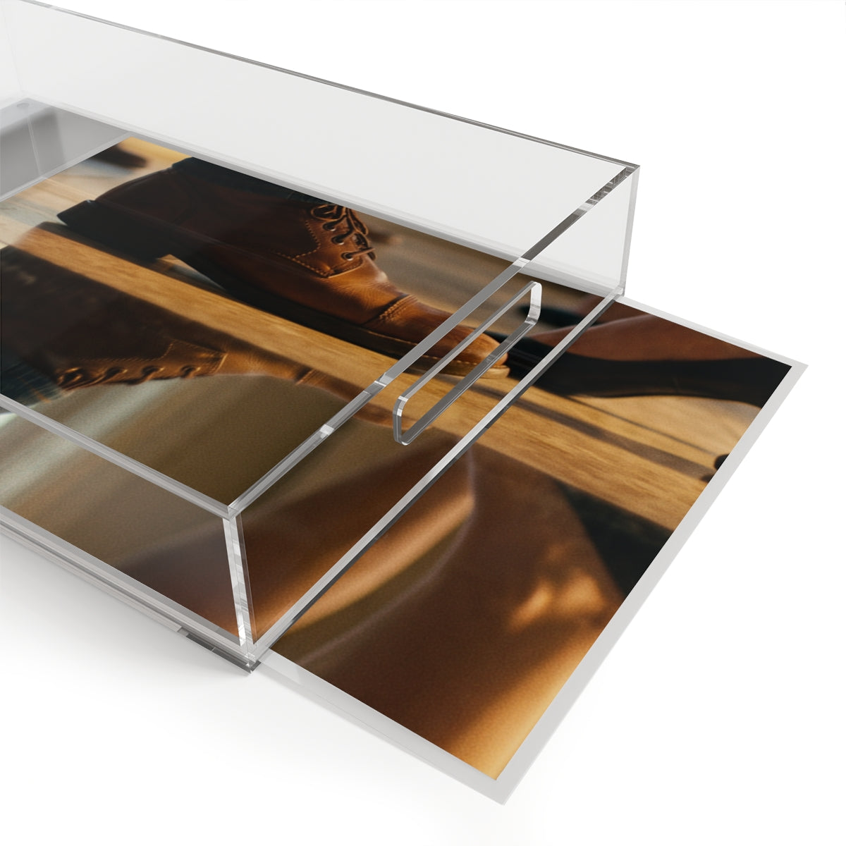 Acrylic Serving Tray - Golden Hour Reflections Cinematic Art...