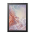 Framed Vertical Poster - Ethereal Silk Flow Pastel... |...
