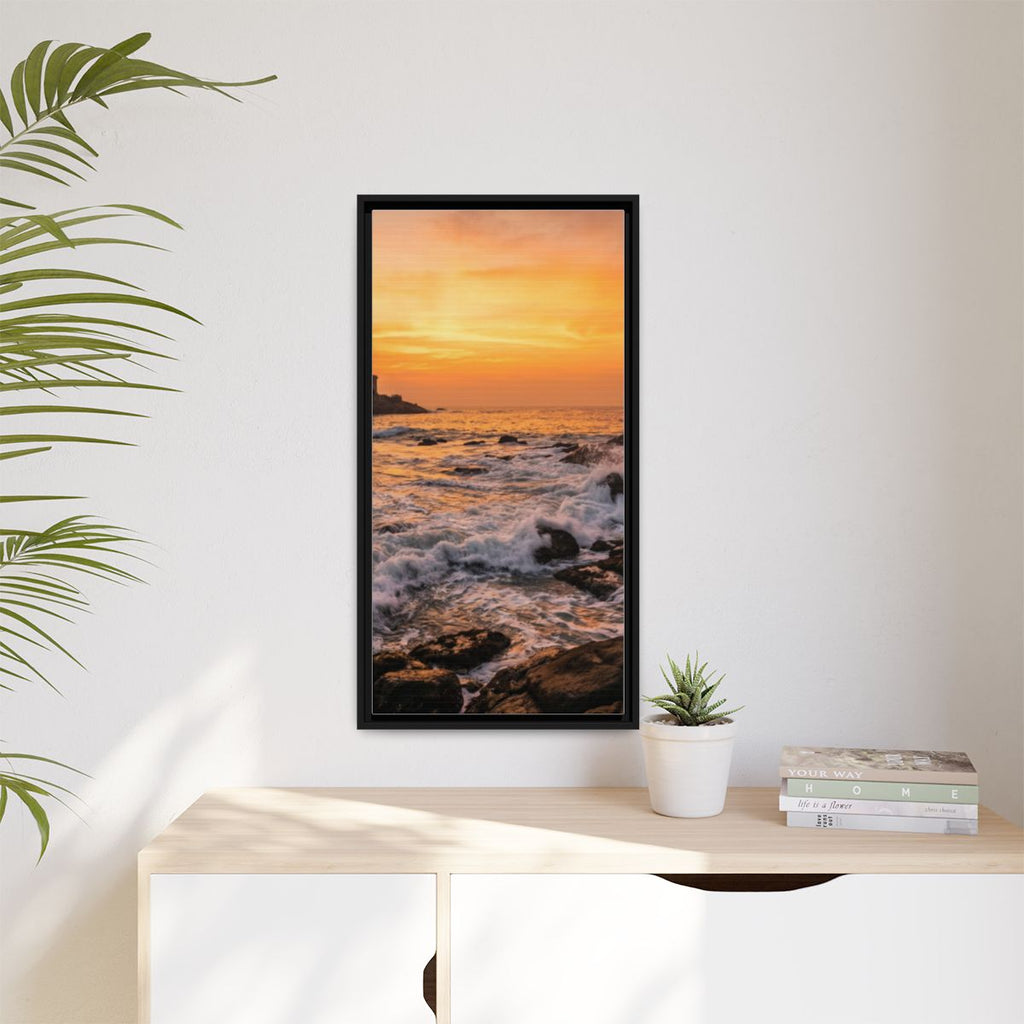 Framed Matte Canvas - Majestic Golden Coast