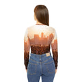 Women's Long Sleeve V-Neck - City Lights | Echovira Gallery