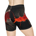 Women's Biker Shorts - Crimson Fissure | Echovira Gallery