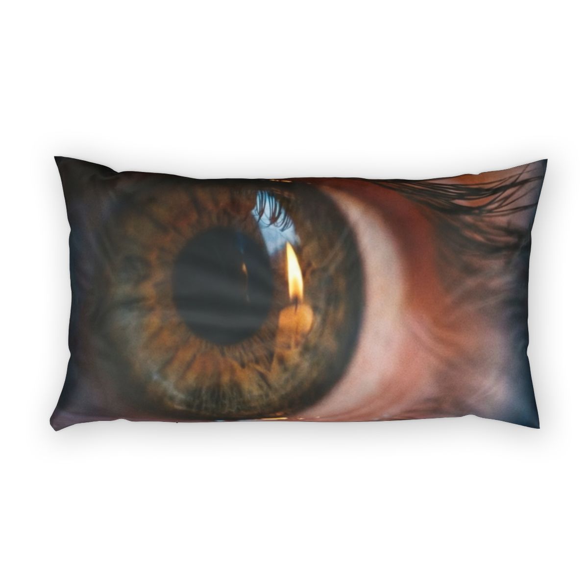 Cotton Pillow Sham - Amber Iris Reflection Fine Art Print |...