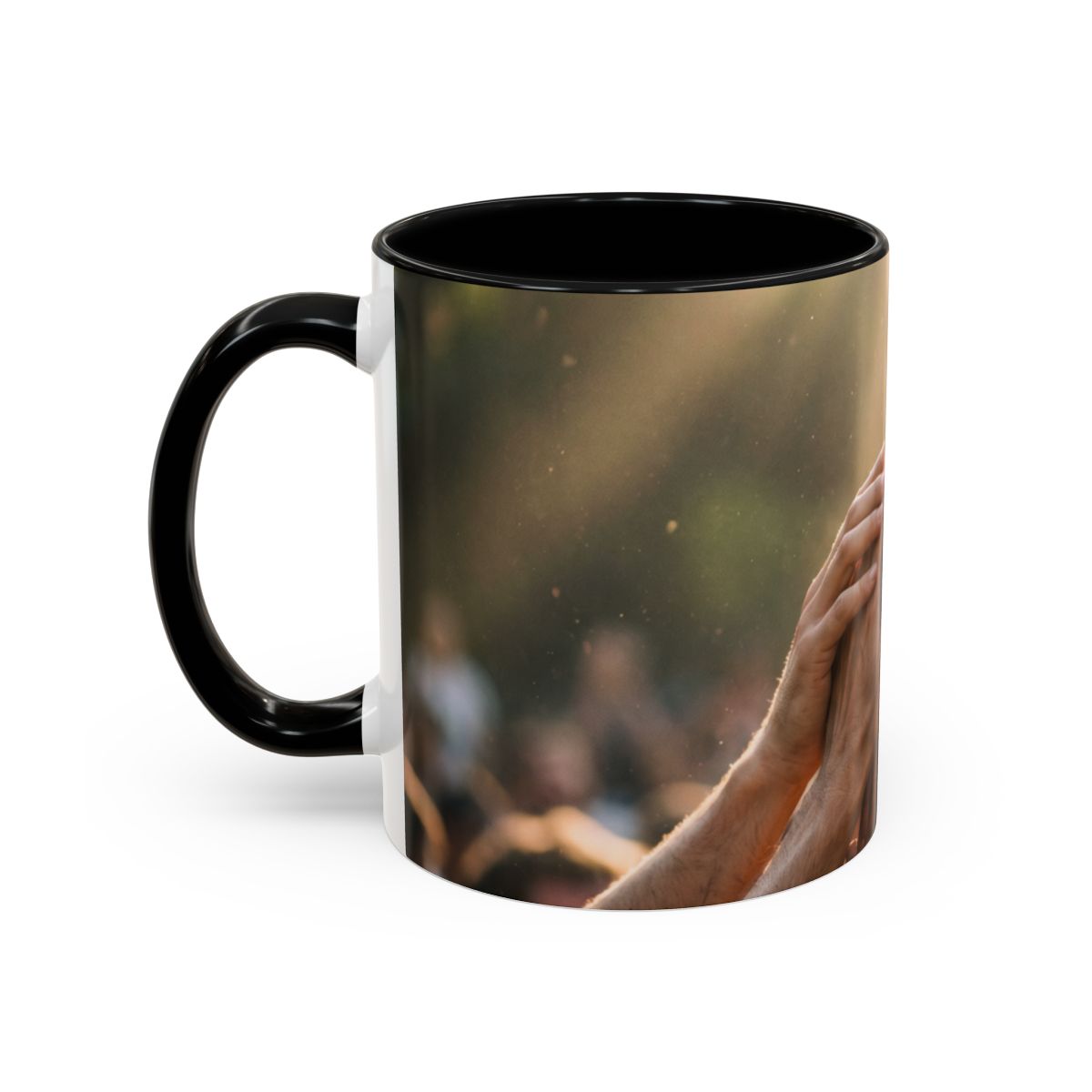 Accent Coffee Mug - Golden Rays of Unity Wall Art | Echovira...