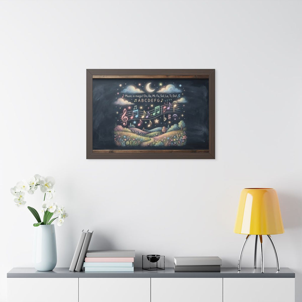 Framed Horizontal Poster - Melody Meadows — Walnut (14×11......