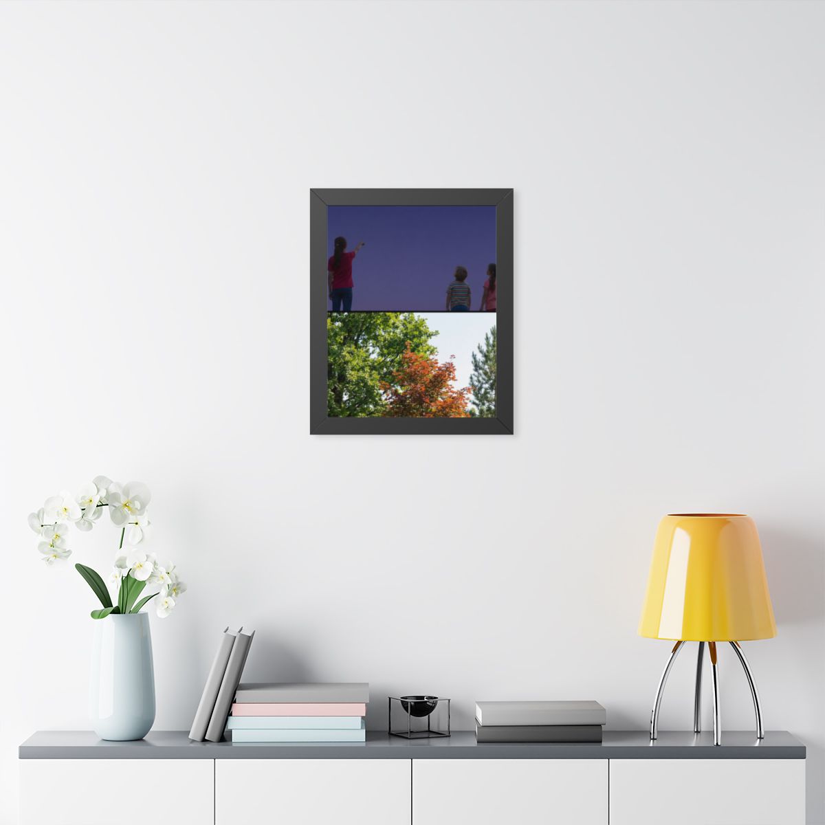 Framed Vertical Poster - Stardust & Forest Discovery — Black...