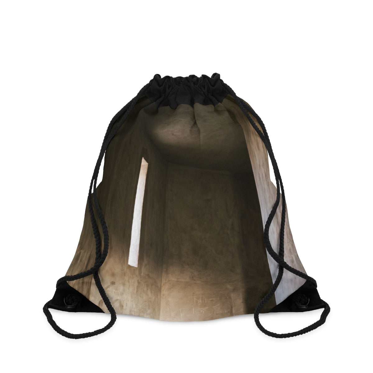 Drawstring Bag - Shadows of the Citadel moody architectural...