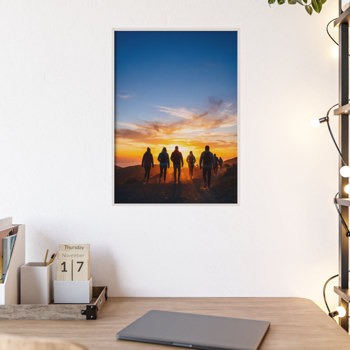 Posters with Wooden Frame - Sunrise Journey