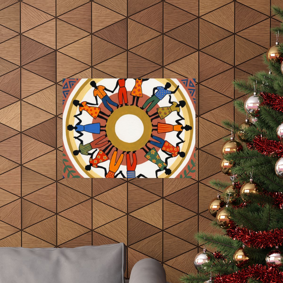 Matte Horizontal Poster - Unity Mandala Folk Art (10×8 &......