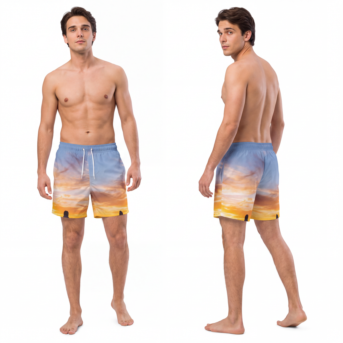 Swim Trunks - Golden Mountain Ridge | Echovira Gallery