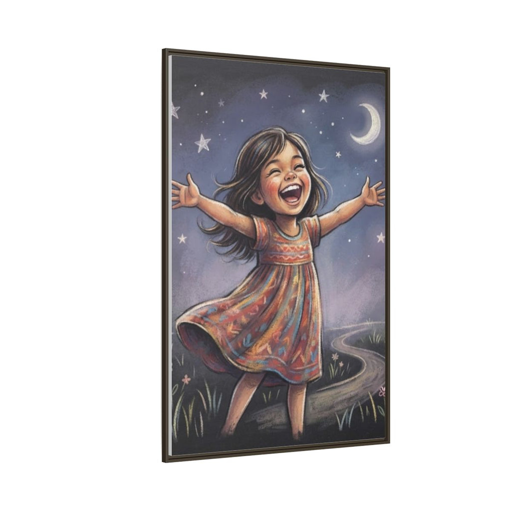 Matte Canvas Framed - Starlit Wonder Joy — Espresso / 1.25"...