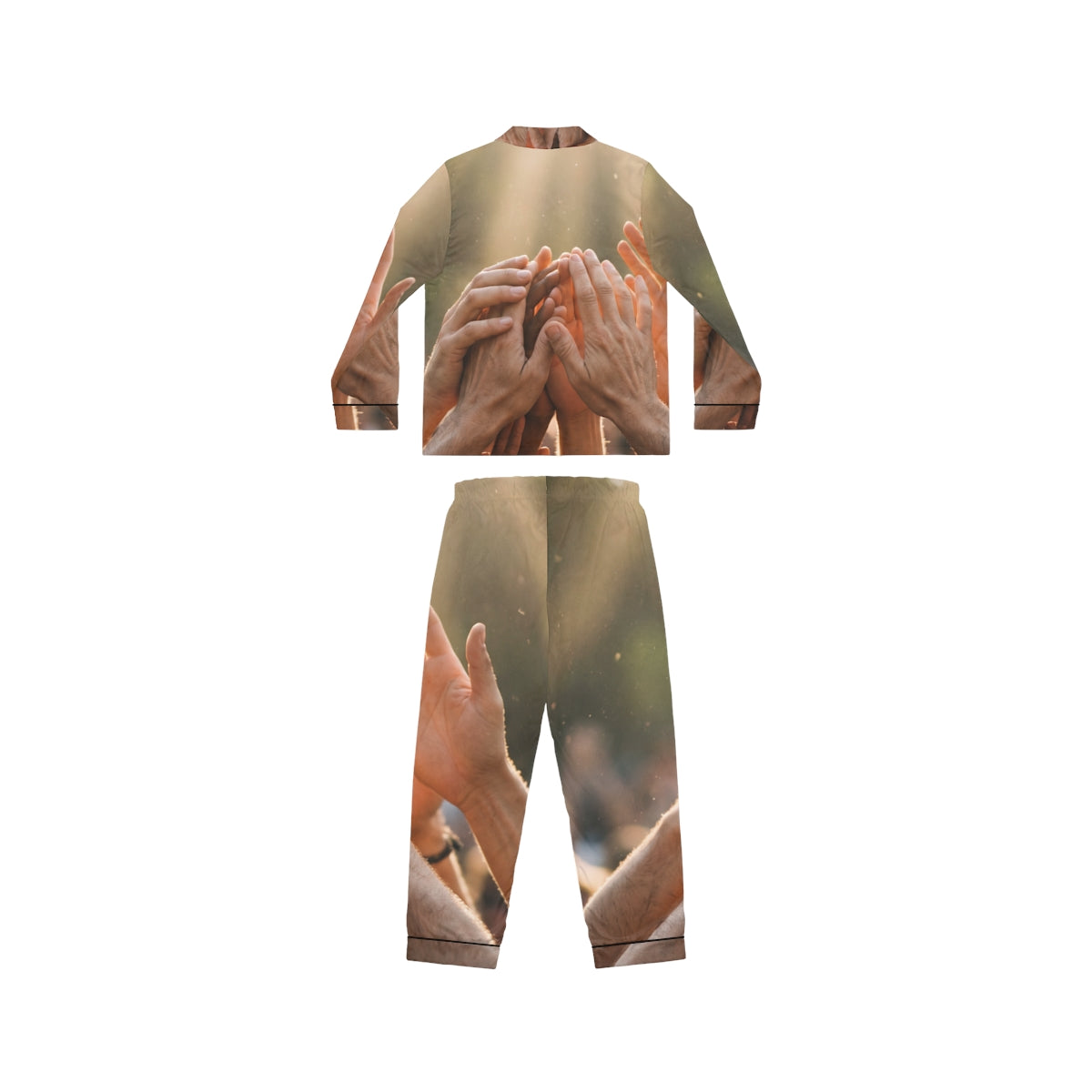 Women's Satin Pajamas - Golden Rays of Unity Wall Art |...