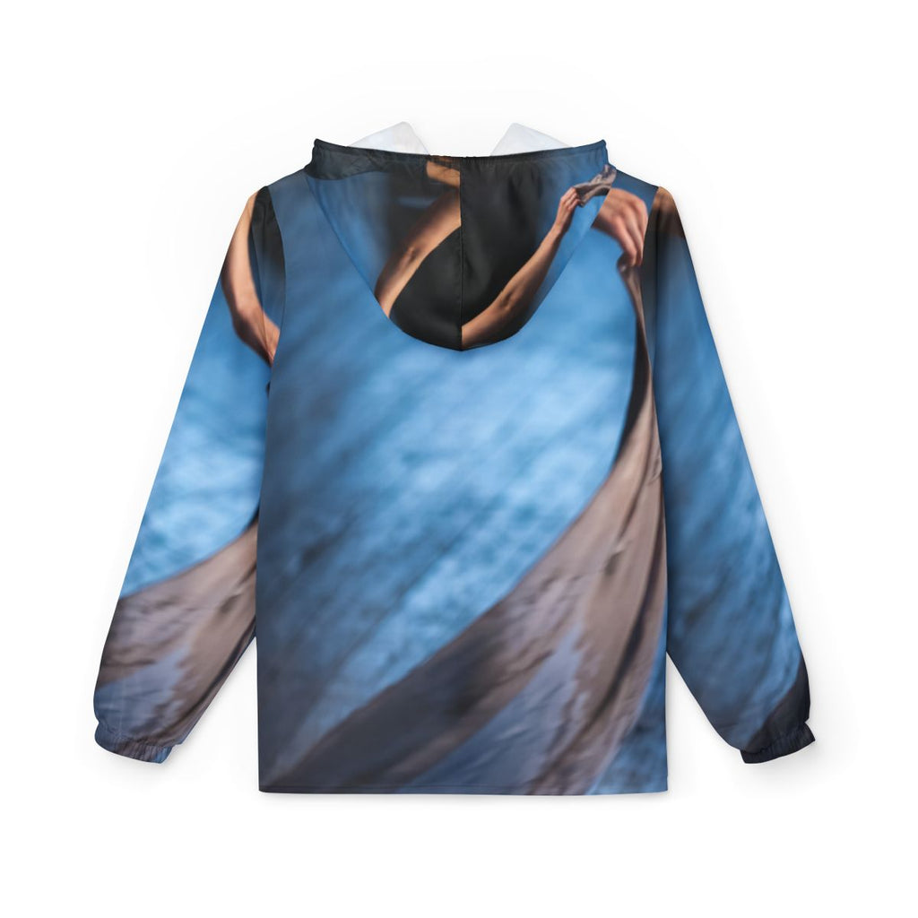 Women's Windbreaker Jacket with Silk Portrait Art