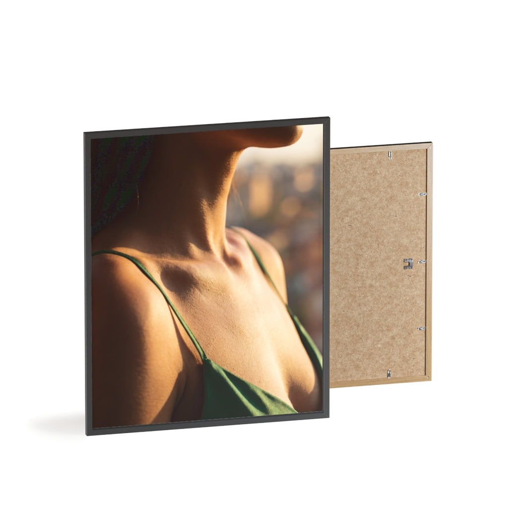 Poster with Wooden Frame - Sunlit Portrait