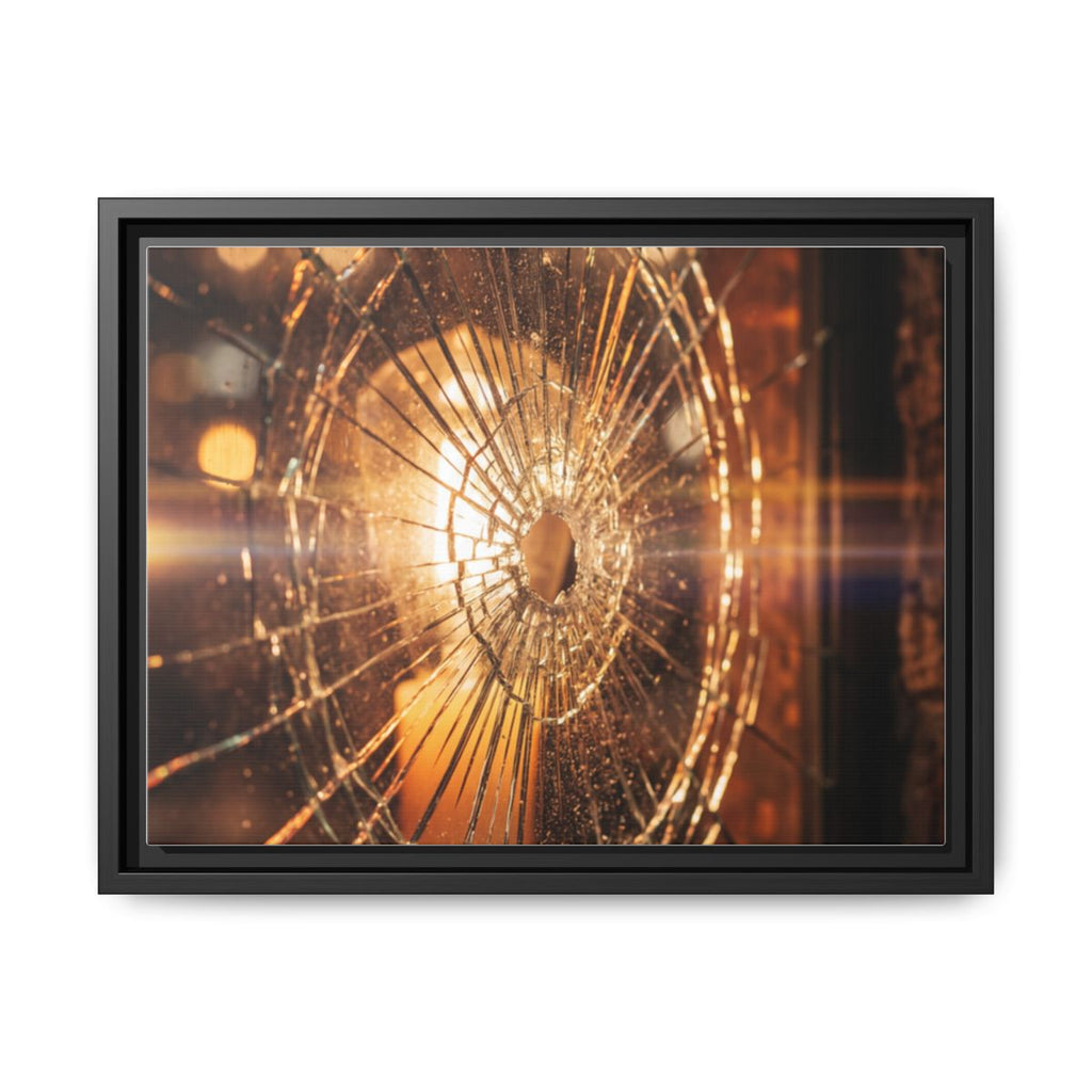 Framed Matte Canvas - Amber Glow — Black / 1.25"