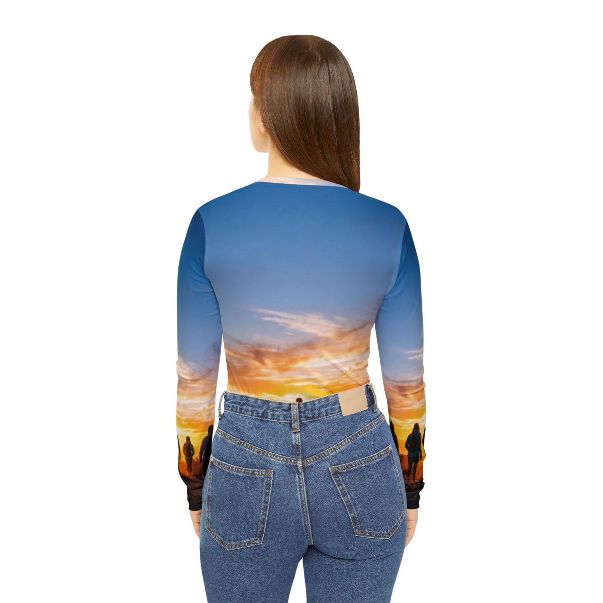 Women's Long Sleeve V-neck - Sunrise Journey