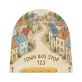 Baby Beanie - Sunny Village Bus Stop | Echovira Gallery