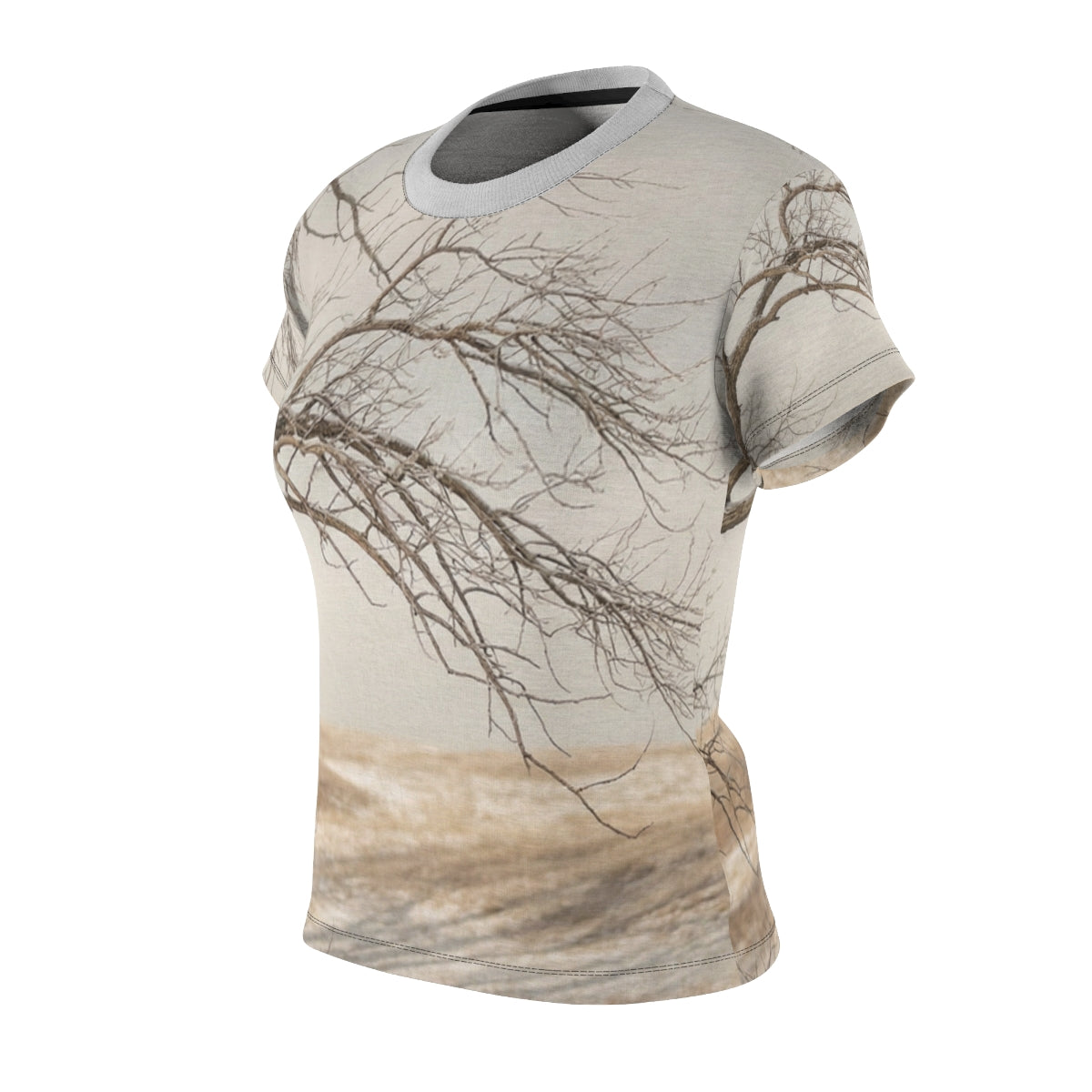 Women's Cut & Sew Tee - Winter Branch Solitude Landscape |...