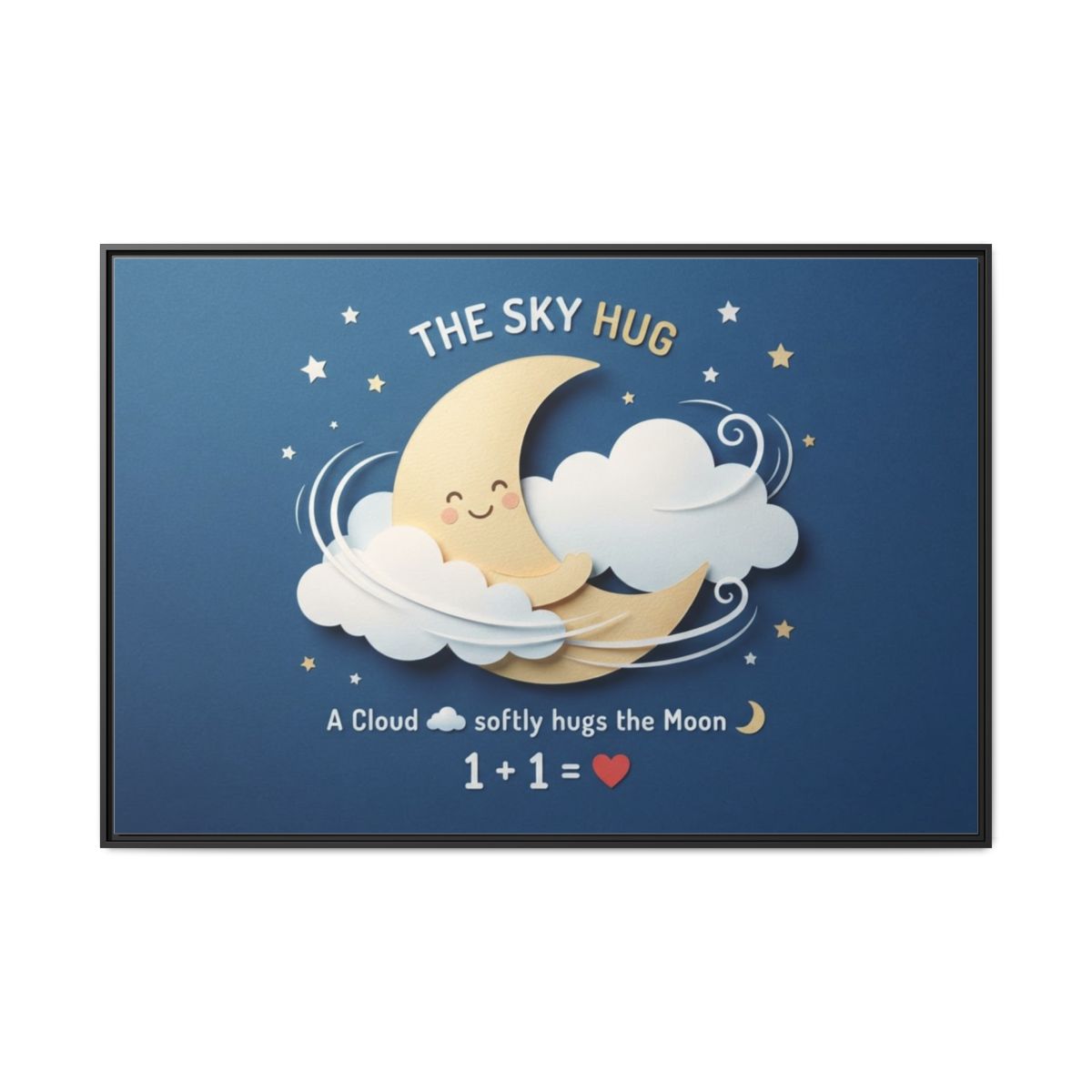 Matte Canvas Framed - The Sky Hug — Black / 1.25" (10×8... |...