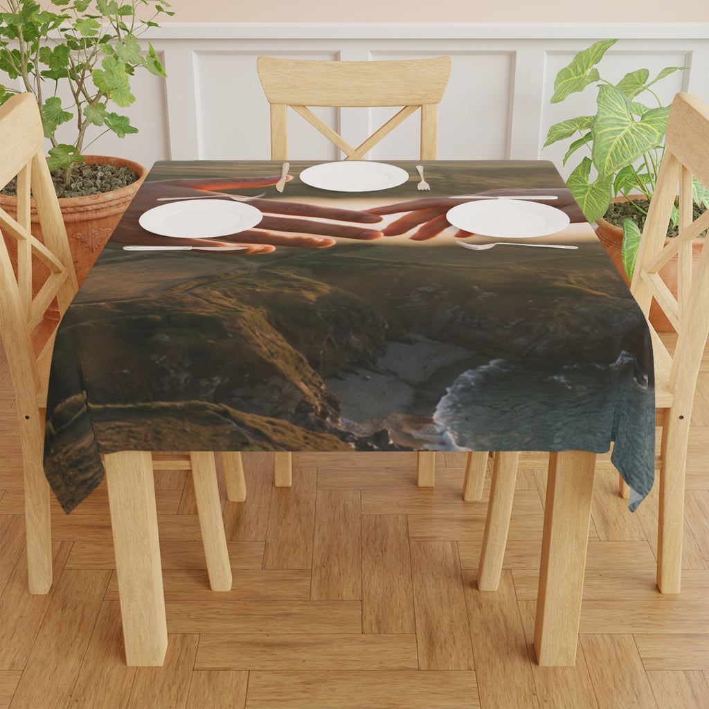 Tablecloth - The Infinite Touch | Ethereal Coastal Art |...