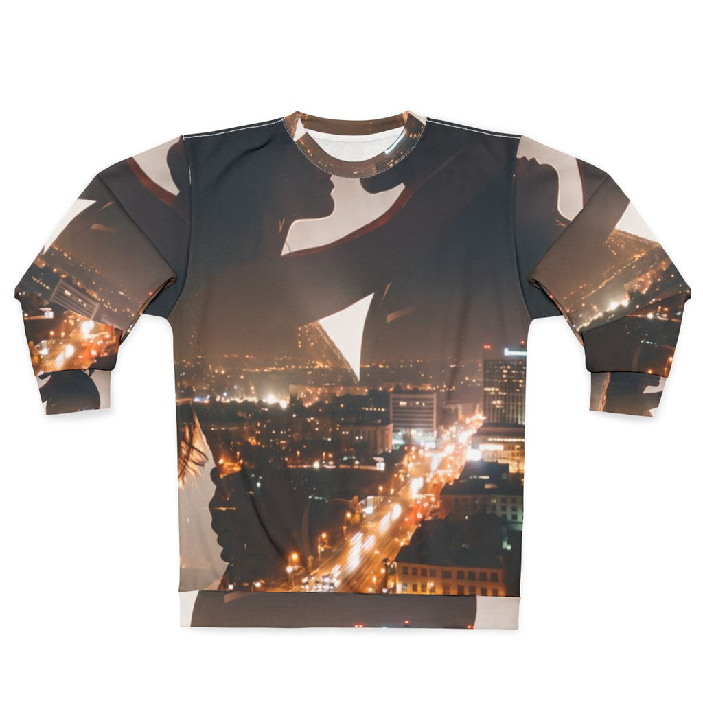 Men's Sweatshirt - City Twilight Lights | Echovira Gallery