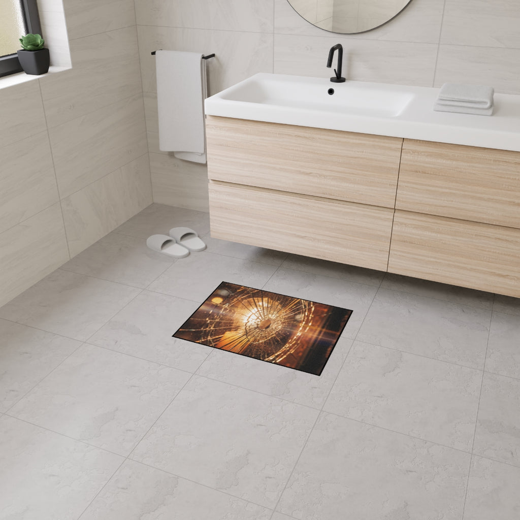 Heavy Duty Floor Mat - Golden Fracture | Echovira Gallery