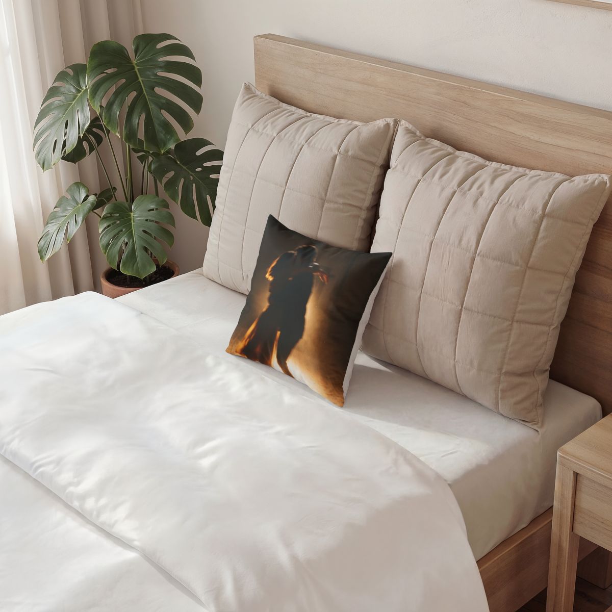 Poly Velvet Pillow - Golden Waltz Luxury | Echovira Gallery