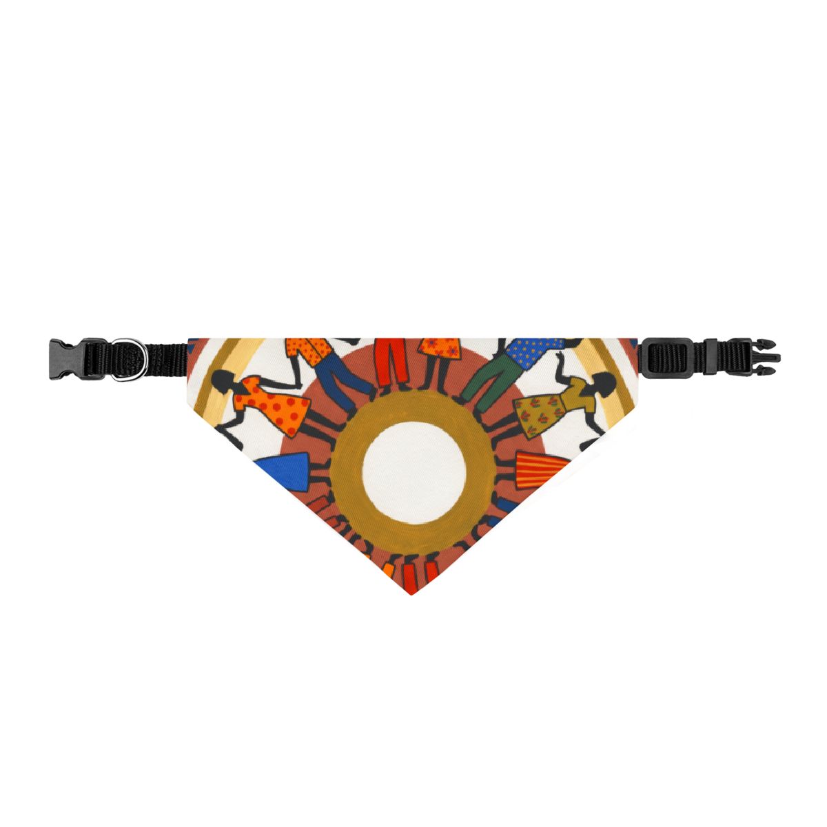 Clip-on Pet Bandana - Unity Mandala Folk Art | Echovira...