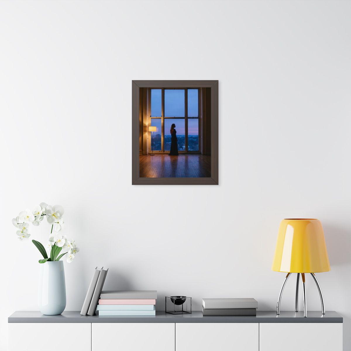 Framed Vertical Poster - Twilight Solitude — Walnut (11×14...