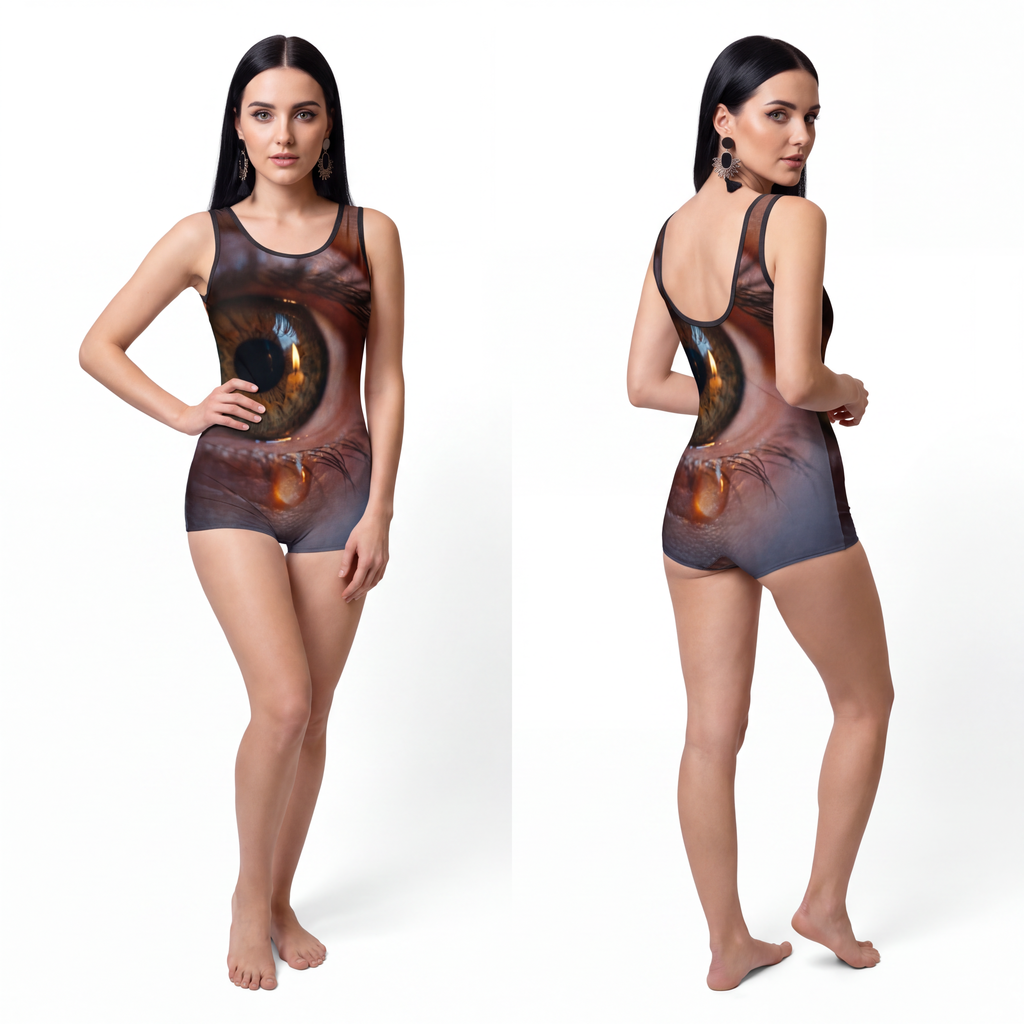Women's Vintage Swimsuit - Amber Iris Reflection Fine Art......