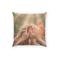 Poly Velvet Pillow - Golden Rays of Unity Wall Art |...