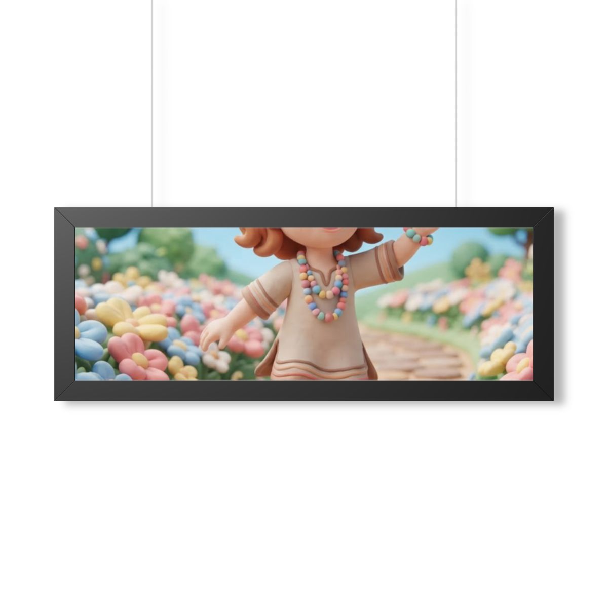 Framed Horizontal Poster - Wide Meadow — Black (14×11... |...
